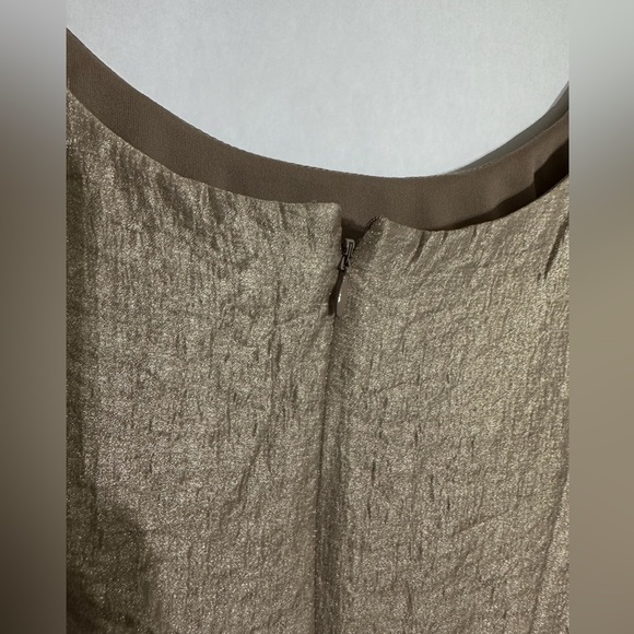 Jessica Howard Champagne Gold Sleeveless Cocktail Dress Bead Accent Y2K Size 10 - Picture 5 of 10